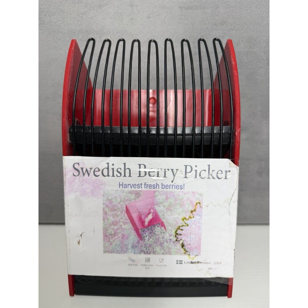Plastic Berry Picker with Metallic Comb Blueberry Rake Scoop for Fruit Harvestin